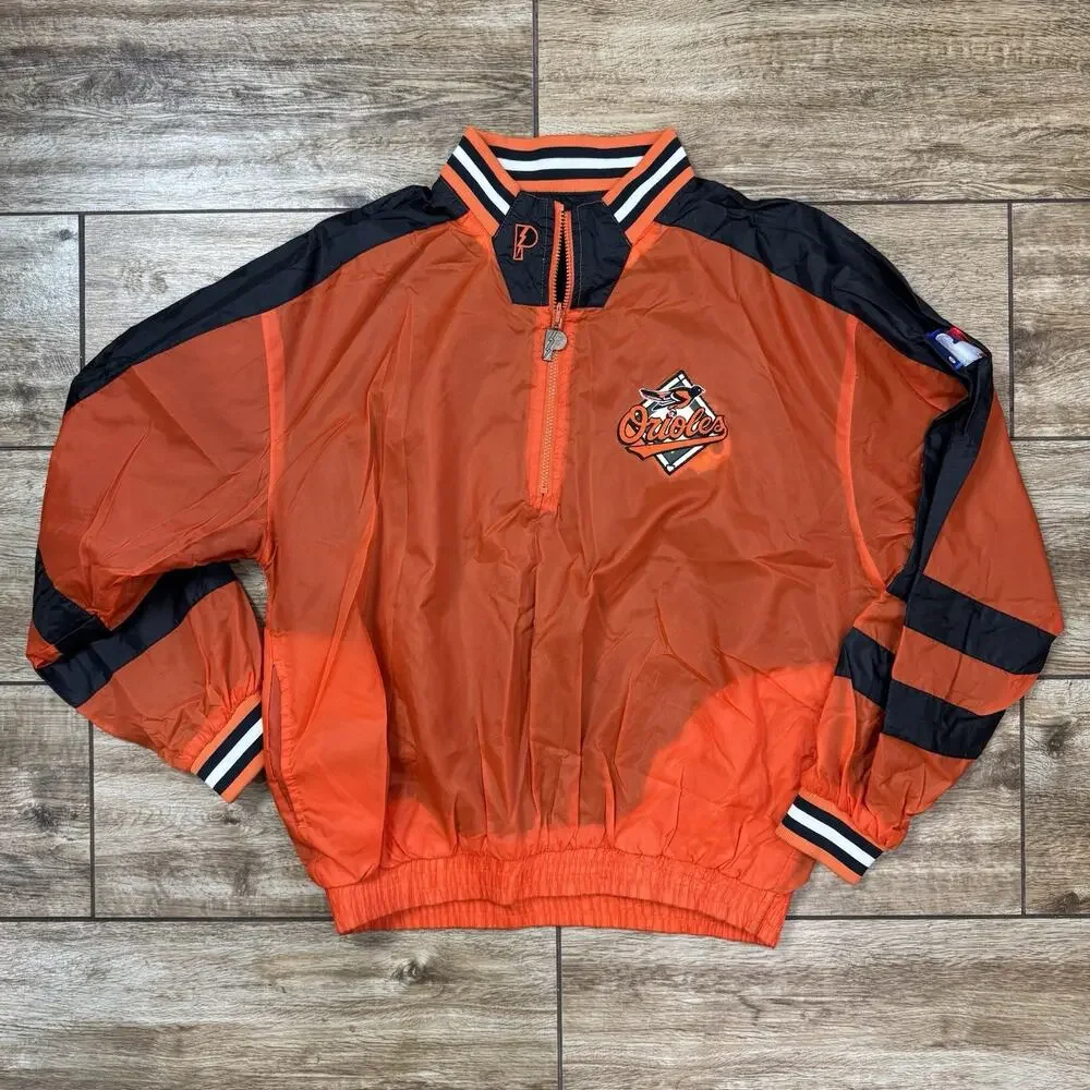 Pro Player Baltimore Orioles Reversible Jacket Vintage Windbreaker Large - Picture 8 of 16